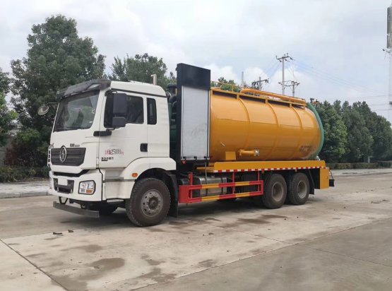 陝汽德龍後雙橋23方清洗吸汙車